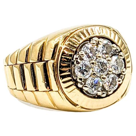 gold rolex style ring|18k gold rolex ring.